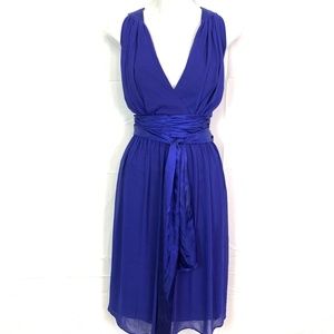 LONDON TIMES Lined Blue Cocktail Party Dress sz 14